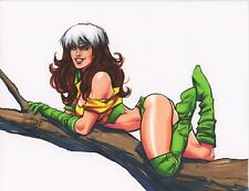 Sexy Rogue X-Men Savage Land Pin Up Wolverine Phoenix original art