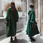 Womens Long Thicken Sweater Knitting Coat Parkas Cardigan Wool Blend Loose Fit
