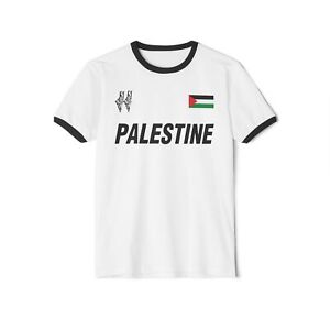 Palestine FC Football Soccer 11 Cotton Ringer Goalie Jersey T-Shirt - All Sizes