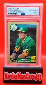 1987 Topps Jose Canseco PSA/DNA Certified Auth Auto With Inscript Error Card👀🎬