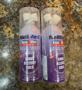 Lot Of 2 NeilMed NasaMist Saline Spray All in One  Nasal Wash 6.3oz