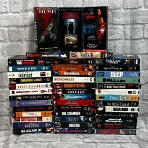 Lot of 20 Classic THRILLER VHS Tapes Major Titiles w/ Original Boxes / Artwork