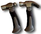 Set of 2  8 oz. Stubby Claw and Ball Pein Small Hammer  Fiberglass Handle