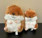 Mom and Baby Hamster Plush Set - Tan - Round & Fluffy Plump - Gerbil Hampster