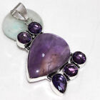 Natural Amethyst Amethyst 925 Silver Plated New Arrival Pendant 2.5