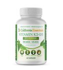 Vitamin K2 (MK7) + D3 5000 IU Bone & Heart Health Non GMO Gluten Free Dairy Free