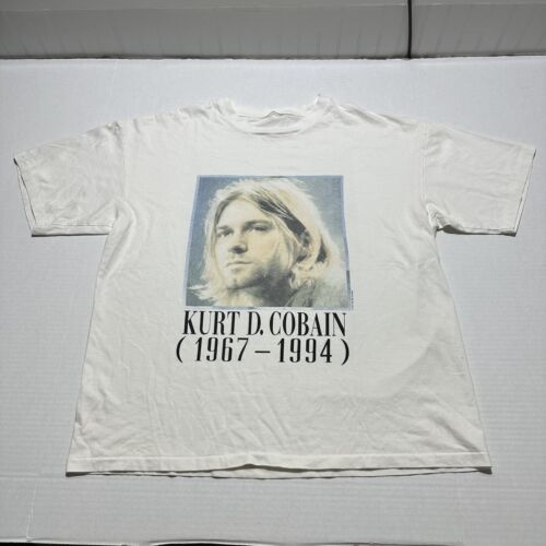 Vintage Nirvana Kurt Cobain Memorial T-Shirt Mens L Authentic Original Owner