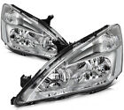 Headlight Assembly For 2003-2007 Honda Accord Coupe & Sedan Pair Chrome Headlamp (For: 2007 Honda Accord)