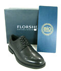 Florsheim Mens Black Leather Stealth Wingtip Brogue Oxfords Shoe 10 3E 13208