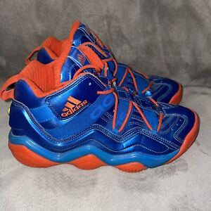 C3 Adidas Top Ten 2000 CHI LA NYC Knicks Blue Basketball Shoes Men Size 8.5 Used