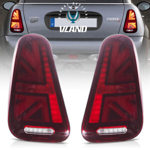 Red VLAND Tail Lights For 2001-06 Mini Cooper R50 R52 R53 W/Sequential Animation (For: More than one vehicle)