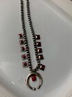 Don Lucas necklace Squash Red Coral Sterling Silver 18.5 inches
