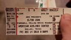 2018 December 14 Elton John Unused Concert Ticket Dallas Texas Farewell Tour AAC