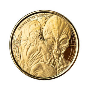 2023 Ghana Alien Invasion 1/10 oz Gold Coin