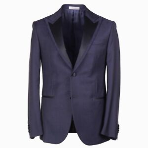 Corneliani Slim-Fit Dark Blue Textured Wool Tuxedo 40R (Eu 50) Suit NWT