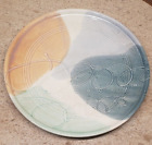 Large Handmade Studio Art Pottery Plate - Abstract, Multi-Color, Signed - 11