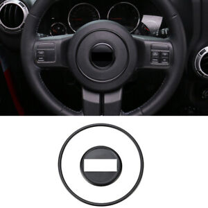 Steering Wheel Center Trim Bezel For 2011-17 Jeep Wrangler Compass Patriot Black (For: Jeep Wrangler JK)