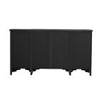 TREXM Retro Sideboard with Curved Design & Ample Storage, Black Handle