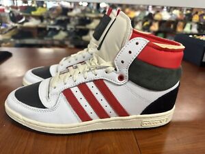 Size 10.5 Men's Adidas Top Ten RB Hi Shoes (GV6628) White Black Red