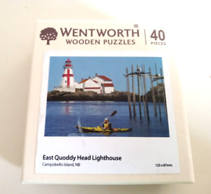 Wentworth Wooden Jigsaw Puzzle East Quoddy Head Lighthouse 40 Pieces