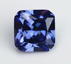 10X10mm Natural Blue Sapphire 7.23ct Square Emerald Faceted Cut VVS Loose Gems