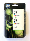 2 x Original Cartridges HP PSC 1210 1215 1310 1315 2105 2210 2410 / No 57