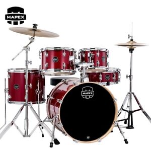 Mapex Venus 5PC Fusion Complete Drum Kit Crimson Red Sparkle VE5044FTCVM