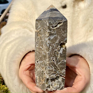 1.37LB Sparkling Quartz Crystal Crystal Cave obelisk quartz crystal energy