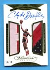 2015-16 Flawless Basketball Clyde Drexler AUTO DUAL GAME-WORN PATCH #16/18