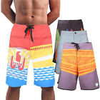 Men's Summer Beach Swimwear Printing Swim Trunks Surf Stretch Board Shorts
