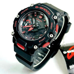 Men's Casio G-SHOCK Analog Digital Black Red Watch GA2200BNR-1A