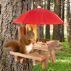 Wooden Squirrel Feeder With Corn Holder Squirrel Picnic Table Feeder With Bench