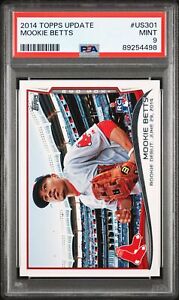 Mookie Betts 2014 Topps Update Rookie #US301 PSA MT 9 Boston Red Sox