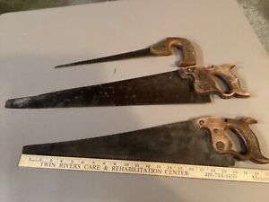 3 Vintage Hand saw lot saws warranted superior See Pictures For Condition Used