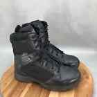 Magnum Response II Tactical Boots Mens 12 Wide Black Leather Lace Up Zip Up