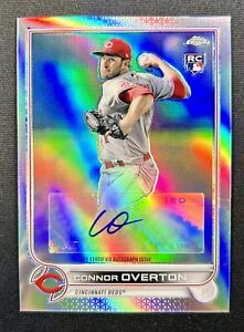 New Listing2022 Topps Chrome Update Connor Overton RC SP Refractor Rookie Auto #AC-CO Reds