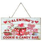 Valentine's Cookie and Candy Bar Printed Handmade Wood Sign