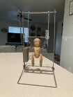 Vintage Antique Wind Up Tin Acrobat Circus Swinging Tic Tac Works!!  Toy Awesome