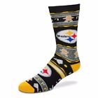 Pittsburgh Steelers NFL Men's For Bare Feet Ugly Christmas Socks-SZ L