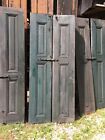 Vtg  1 Pair  Old  Wooden Door Shutters Architectural Salvage Screen 71 In X 28in