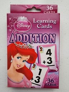**** Disney Princess Addition Learning Flash Cards Set 36 Cards.****