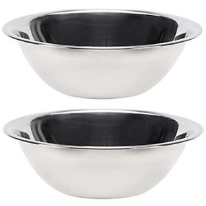New Listing(47935) Economy Mixing Bowls, Set of 2 (5-Quart, Stainless Steel)