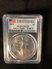 2021 American Silver Eagle Type I PCGS MS70 First Strike American Flag Label