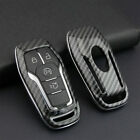 Carbon Fiber Hard Smart Key Cover For Ford Lincoln Accessories Chain Holder (For: Ford F-150 Raptor)