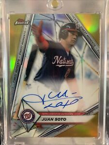 New Listing2022 Topps Finest Juan Soto Finest Moments Gold Auto /50
