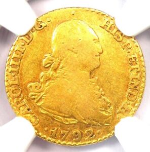 1792 Spain Charles III Escudo Gold Coin 1E - Certified NGC VF30 - Rare Coin!