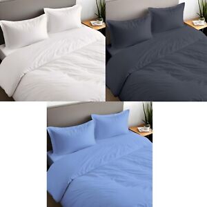 Queen-King Size Duvet Cover 3 Pieces 100% Cotton Set Comforte Duvet Bedding Sets