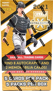 2021 Panini Elite Extra Edition Baseball Hobby Box - SEALED