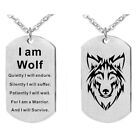 Wolf Necklace Stainless Steel - Norse Fenrir Pendant Nordic Scandinavian Amult