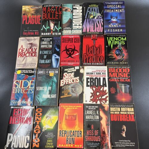20 Suspense Crime Medical Mystery Horror Thriller Fiction Paperback Book Lot